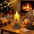 thumbnail image 5 of Snowman Christmas Flameless Flickering LED Candles - Button Batteries Operated - Warm LED Light Pillar Candles Light Table Indoor Home Decoration, 5 of 6