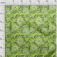thumbnail image 2 of oneOone Velvet Light Green Fabric Leaves & Flower Floral Sewing Fabric By The Yard Printed Diy Clothing Sewing Supplies 58 Inch Wide, 2 of 5