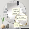 thumbnail image 3 of DESIGN ART Designart "Grey Suprematism Geometric Serenity I" Abstract Modern Wall Mirror 24in.x24in., 3 of 4