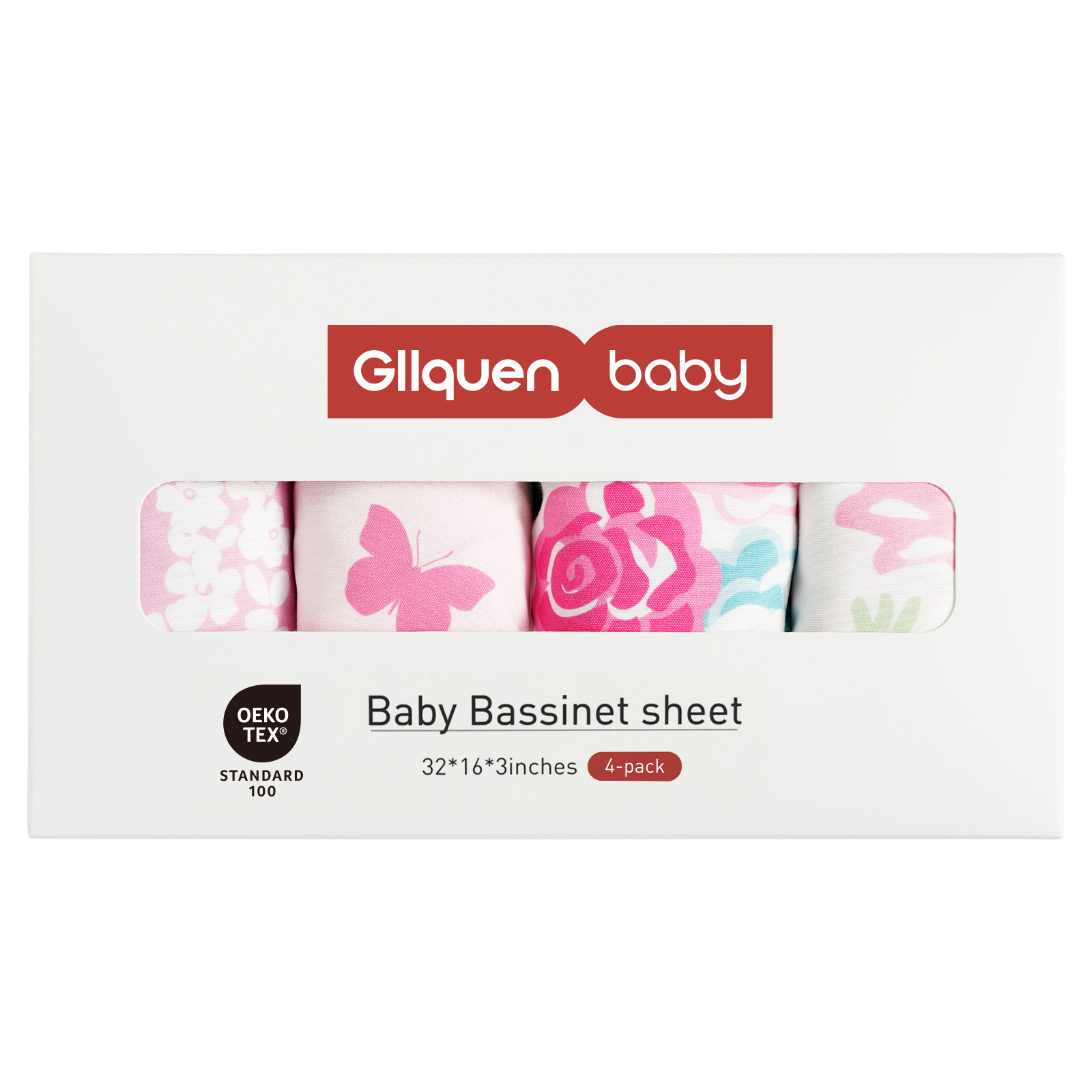 Gllquen Baby Bassinet Sheets 4 Pack Baby Needs for Newborn Infant Boy Nursery, Butterflies - image 3 of 8
