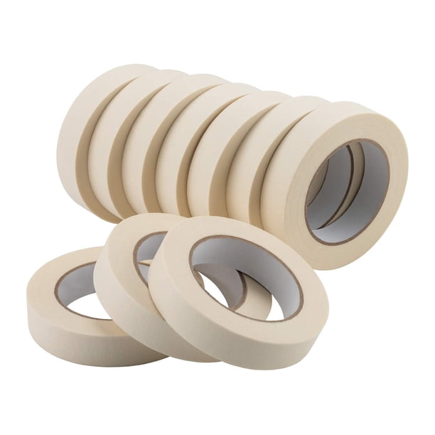 Cinta adhesiva Licamp, 2,54 cm x 50 m, 10 rollos (50 m cada uno)