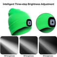 thumbnail image 2 of Gorro de montañismo con luz LED, 2 uds., gorro de punto con iluminación para correr, ciclismo y escalada, 2 of 5