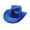 Blue, variant on TYGHBN Gold Solid Color Fashion Stage Hat for Men and Women Party Festival Western Cowboy Hat Cow Girl Hats La Hat Women Cow Print Cowboy Hat Preppy Sparkly Cowboy Hat for Women Fringe Vest for Women