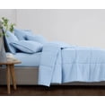 thumbnail image 4 of Cannon Heritage 100% Microfiber Polyester Breezy Blue 3-Piece Full/Queen Comforter Set, Solid Casual themed, Adult Bedding, OEKO-TEX Certified, 4 of 6