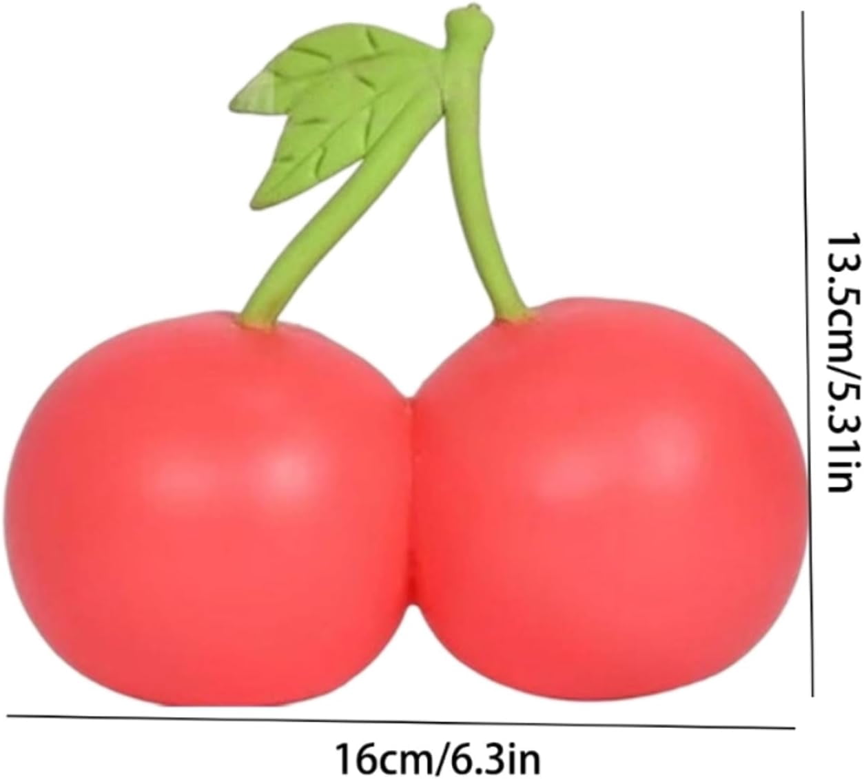 2Pcs Giant Cherries Squishy, Big Fruit Stress Ball Twin Cherries Squeeze Ball, Soft Sensory Fidget for Adults, Party Favor Relaxing Stress Relief