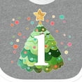 thumbnail image 4 of Inktastic 1st Birthday Green Christmas Tree with Yellow Star Boys or Girls Baby Bib, 4 of 4