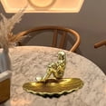 thumbnail image 4 of Necvior Gold Mermaids Shell Resin Dish for Elegant Home Styling Decorative Jewelry Plate, 4 of 7