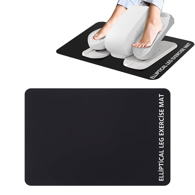Alfombrilla elíptica LOOEEL para colocar debajo del escritorio, 60 x 43 cm, color negro