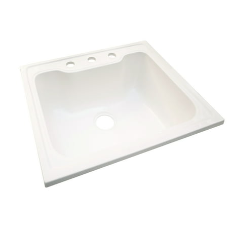Small Laundry Sink - Design House 557686 Laundry Sink 25-inch, Solid White