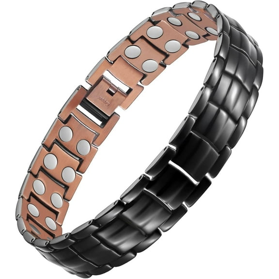 Wollet Men's Copper Magnetic Bracelet,Gift for Dad