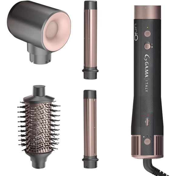 Multistyler de Cabello Gama Italy uniQ Aura 4 en 1 Tecnología Coanda 3 Velocidades y 4 Niveles de Calor