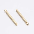 thumbnail image 2 of 10 pc 304 Stainless Steel Pendants Bar Golden 33x1.5x1.5mm Hole: 2mm, 2 of 2