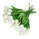 thumbnail image 4 of KAKOWELY 24 piezas de tulipanes falsos, flores artificiales, tulipanes falsos, adornos para ramos de flores, 4 of 5