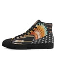 thumbnail image 3 of Native American High Top Canvas Shoes Sneakers Black Size 9.5, 3 of 7