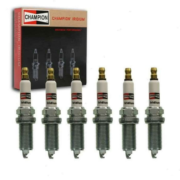 6 pc Champion Iridium Spark Plugs compatible with Toyota Tacoma 3.5L V6 2016-2020