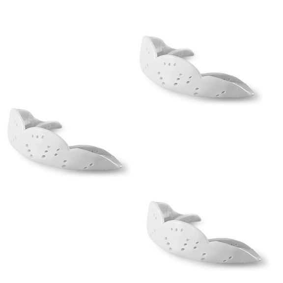 3X Sport Mouth Guard EVA Teeth Protector Adults Mouthguard Tooth Brace Protection Basketball Rugby Boxing Karate,White,3 x mouthguard,White