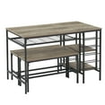 thumbnail image 2 of EDTara 3-Piece Dining Table Set for 4, Kitchen Table with 2 Benches, Compact Set for Small Space Apartments, 2 of 7