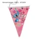 thumbnail image 4 of Fondo de pancarta de banquete de fiesta con dibujos animados de Disney en color rosa y Stitch, decoración para vasos de papel y tela para fiestas, 4 of 5