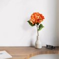 thumbnail image 5 of Hydrangea Floral Arrangement, Artificial Silk Flower Stem with Natural-Looking Leaves, 23.62 Inch Orange Faux Hydrangea for Vase Decor, 5 of 6