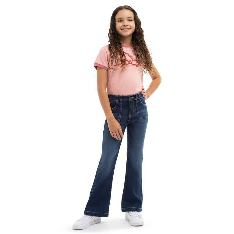 Jordache Girls Patch Pocket Flare Jeans, Sizes 5-18 