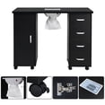 thumbnail image 5 of Ktaxon Manicure Nail Table Station, Salon Spa Nail Desk with Electric Downdraft Vent, Black, 5 of 9