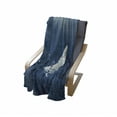 thumbnail image 3 of Nature Soft Flannel Fleece Throw Blanket, Sunny Day in the Mountains Tourist Standing on a Rock Adventurous Lifestyle, Cozy Plush for Indoor and Outdoor Use, 60" x 80", Slate Blue White, by Ambesonne, 3 of 5