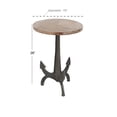 thumbnail image 3 of DecMode 18" x 26" Black Metal Anchor Accent Table with Brown Wood Top, 1-Piece, 3 of 7