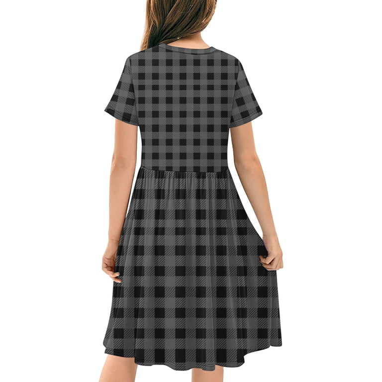 dark grey skater dress Dark grey cotton skater dress