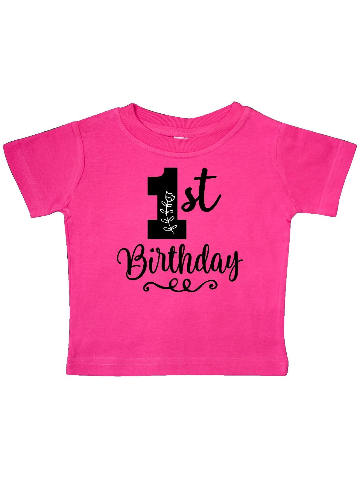 INKtastic 1st Birthday One Year Old Girls Baby TShirt