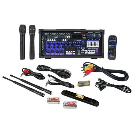 VOCOPRO CHAMPIONREC3 200W 3 Channel Multi-Format Portable P. A. System with Digital Rec