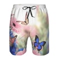 thumbnail image 3 of Salouo Butterfly And Flowers Pattern Swim Trunks for Men,Men's Hawaiian Bathing Suit Swimsuits Quick Dry Swimming Board Shorts Beach Shorts with Pockets-X-Large, 3 of 6