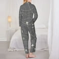 thumbnail image 6 of Goofa Airplane Routes Around The World Printed Women’s 2 Piece Pajama Set Super,Pajamas Women's Long Sleeve Sleepwear Soft Button Down Loungewear Pjs Lounge Set Nightwear-Large, 6 of 9