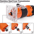 thumbnail image 4 of Router Madera Bloosom  Recortadora Rebajadora 800w +15 Brocas Carburo Naranja, 4 of 4