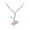 Pink - Dancer, variant on 925 Sterling Silver Ballerina Necklace for Women Girls Teen & Dancer 18", Rainbow
