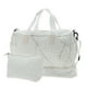 thumbnail image 1 of Bolsa de deporte Unique Bargains para viajes con diseño particionado, bolsas de deporte con correa de equipaje fija, compartimento para zapatos, blanco albaricoque, 2 piezas, 1 of 1