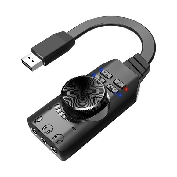 Usb7. 1 Channel Sound Card External USB Computer Game Sound Card For Game Chicken Computer Sound Effects Virtual Sound