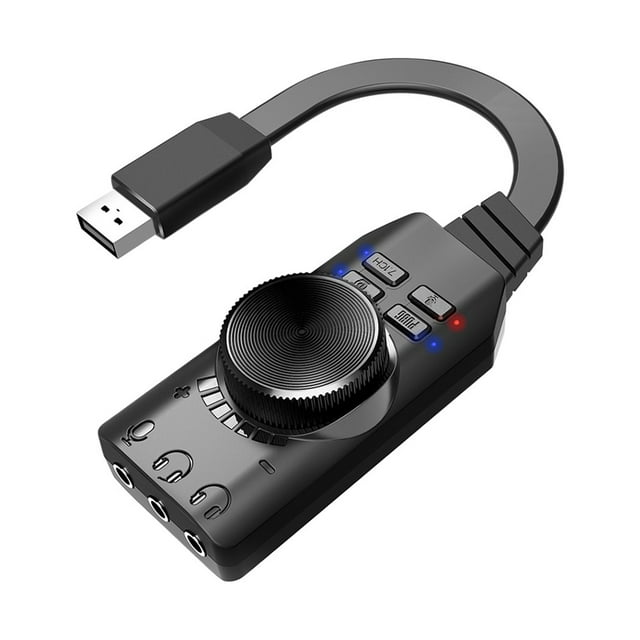 Usb7. 1 Channel Sound Card External USB Computer Game Sound Card For Game Chicken Computer Sound Effects Virtual Sound