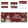 thumbnail image 6 of Merry Christmas Kitchen Valances for Windows Xmas Trees Snowflakes Valance Curtains&nbsp; for Kitchen /Living Room/Bedroom/ Bathroom Decor, 54"x18 ", 6 of 9