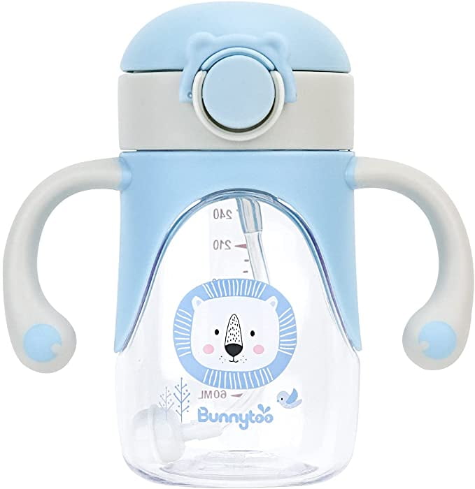Bunnytoo Baby Sippy Cup with Straw & Spout Transition Bottle for 1 Year Old  Spill Proof Toddlers Cup with Shoulder Strap & Dust cover Appropriate for  Infant Older 2 Years Old(13 Ounce