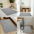 thumbnail image 5 of Upgraded Waffle Bath Mat, Super Absorbent Non Slip Bath Mats for Bathroom Floor, Machine Washable Bathroom Rugs with Tassels, Rubber Backed Bathroom Mats, Ultra Soft, 16.9" x 24", Grey, 5 of 9