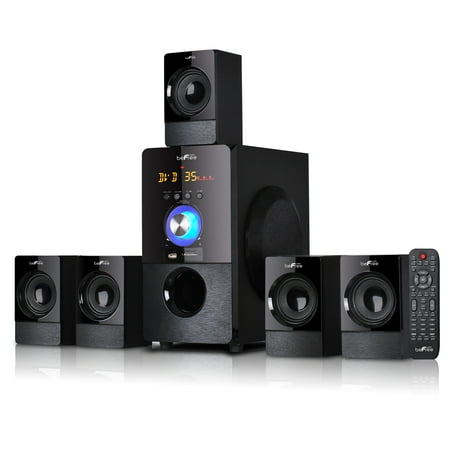 beFree Sound 5.1 Channel Surround Sound Bluetooth Speaker System in Black beFree Sound 5.1 Channel Surround Sound Bluetooth Speaker System in Black