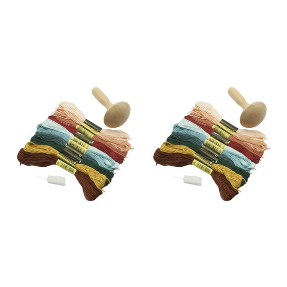 Yuarrent Versátiles herramientas de costura de con forma de hongo para zurcir, color rojo Conjunto de hongos para zurcir 2piezas