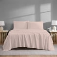 thumbnail image 3 of Purity Home 100% Organic Cotton Brushed Percale, Breathable, Super Soft, & Cozy 3-Piece Bedsheet Set, Twin, Pale Pink, 3 of 14