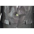 thumbnail image 2 of MODYVA Women's Glossy One Button Blazer 25480 US 12 Charcoal, 2 of 4