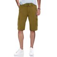 thumbnail image 1 of RawX Men's Belted Snap Closure Pockets Cargo Shorts, British Khaki, Size 32, 1 of 3