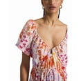 thumbnail image 4 of Derek Lam 10 Crosby womens  Laine Floral Printed Linen-Blend Maxi Dress, 2, Rose, 4 of 5