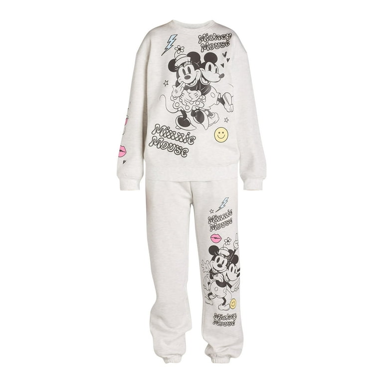 Mickey and Minnie Women's Graphic Sweatshirt and Jogger