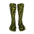 thumbnail image 5 of Honeii Cute Cartoon Dinosaurs Green Silhouette Pattern Print Calf Socks Sports Socks Seamless Toe, Trouser Socks,Knee High Long Socks for Women and Men-One Size, 5 of 8