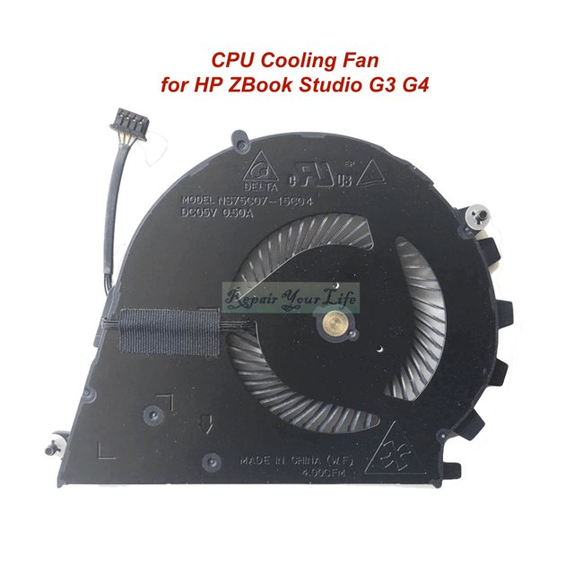 Ventilateur de Refroidissement pour Ordinateur Portable CPU GPU pour HP ZBook Studio G3 G4 Notebook PC Ventilateurs Refroidisseur Radiateur NS75C07-15C04 NS75C08-15C05 840960-001 Nouveau Ventilateur CPU 15C04