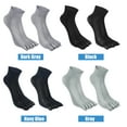 thumbnail image 4 of Unique Bargains 3 Pairs Half Finger Five Toe Socks Unisex Non Slip Daily Fit Finger Socks Dark Gray, 4 of 7